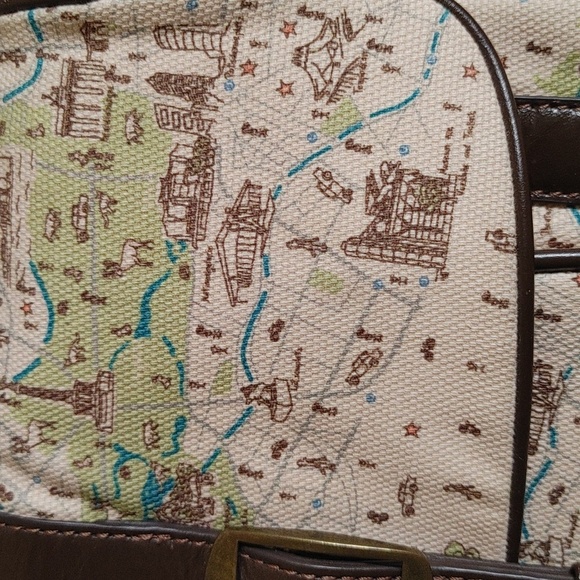 VTG Front Row Society Canvas Leather Handbag Designed By Rebekah Ginda - Picture 12 of 13